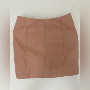 Free People Faux Leather Mini Skirt